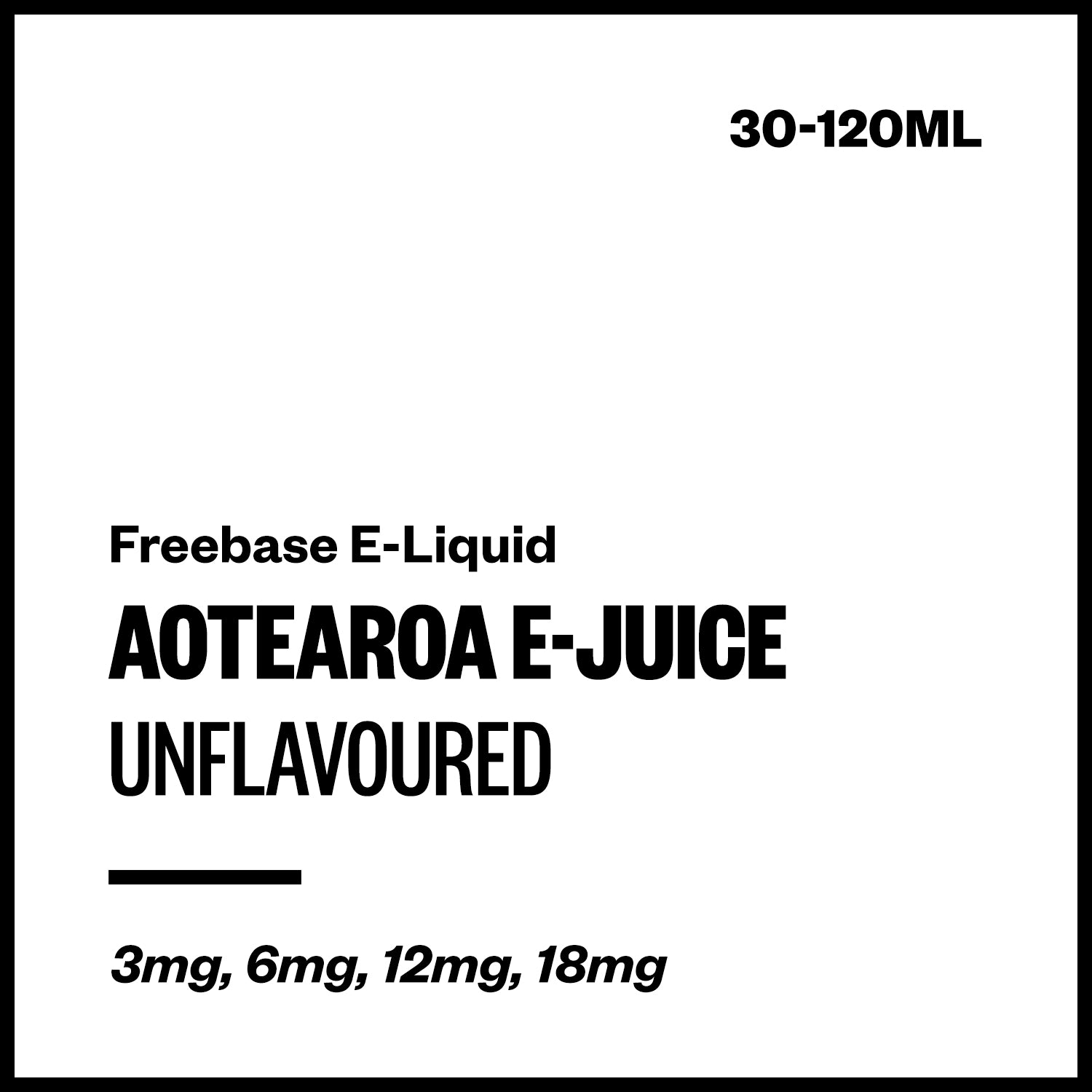 aej-unflavoured-freebase-with-nicotine.jpg Aotearoa E-Juice - Unflavoured (Freebase E-Liquid) - 30ml / 12mg/mL Nicotine Content - Image 1