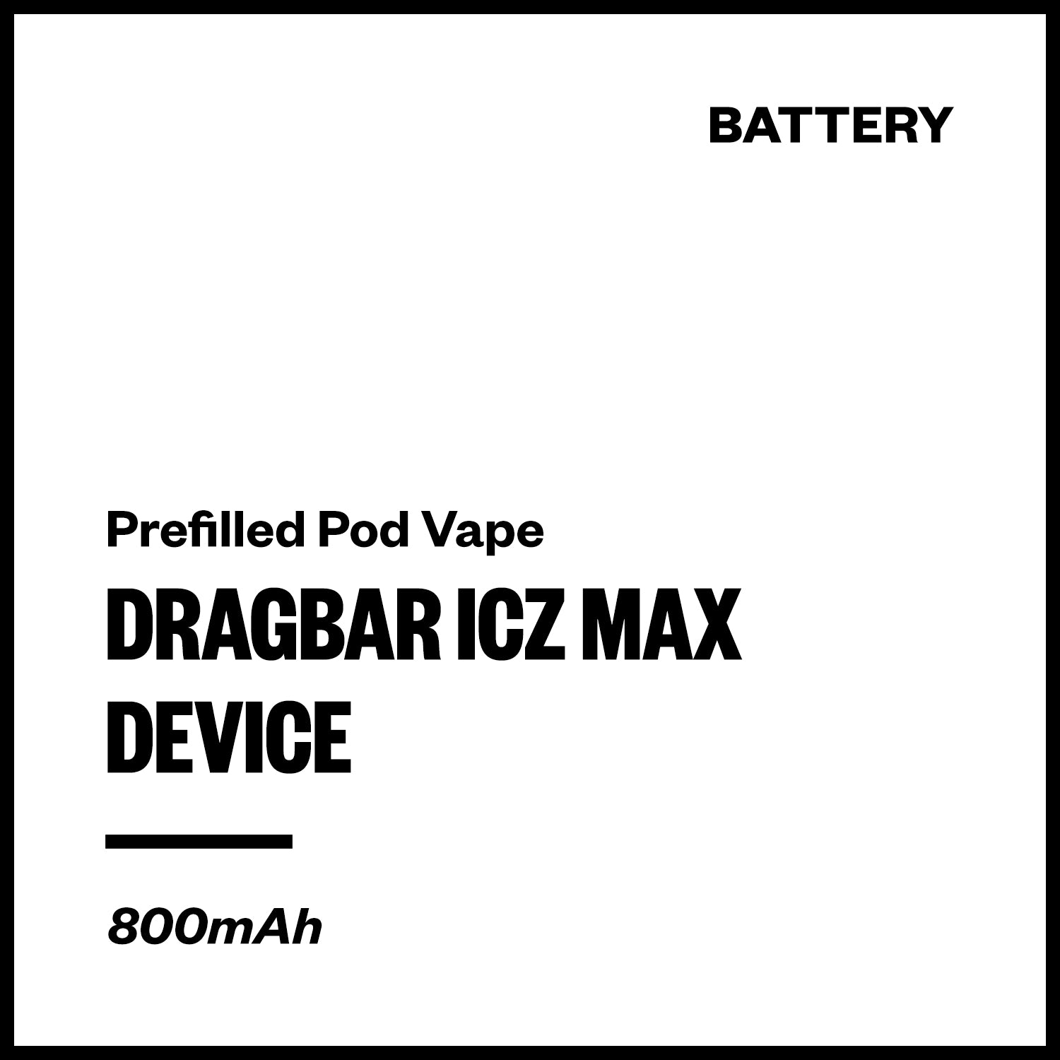 dragbar-icz-max-battery.jpg Dragbar ICZ Max - Device (Battery Only) - Image 1
