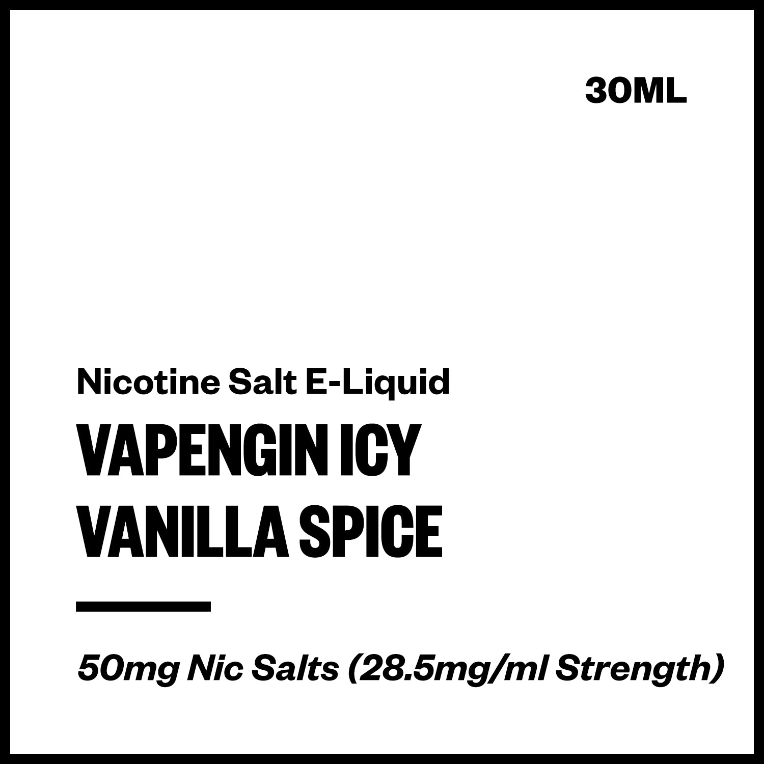 vapengin-ice-salts-vanilla-spice.jpg Vapengin Icy - Vanilla Spice (Nic Salt E-Liquid 30ml) - Image 1